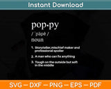 Poppy Definition Funny Father's Day Svg Png Dxf Digital Cutting File