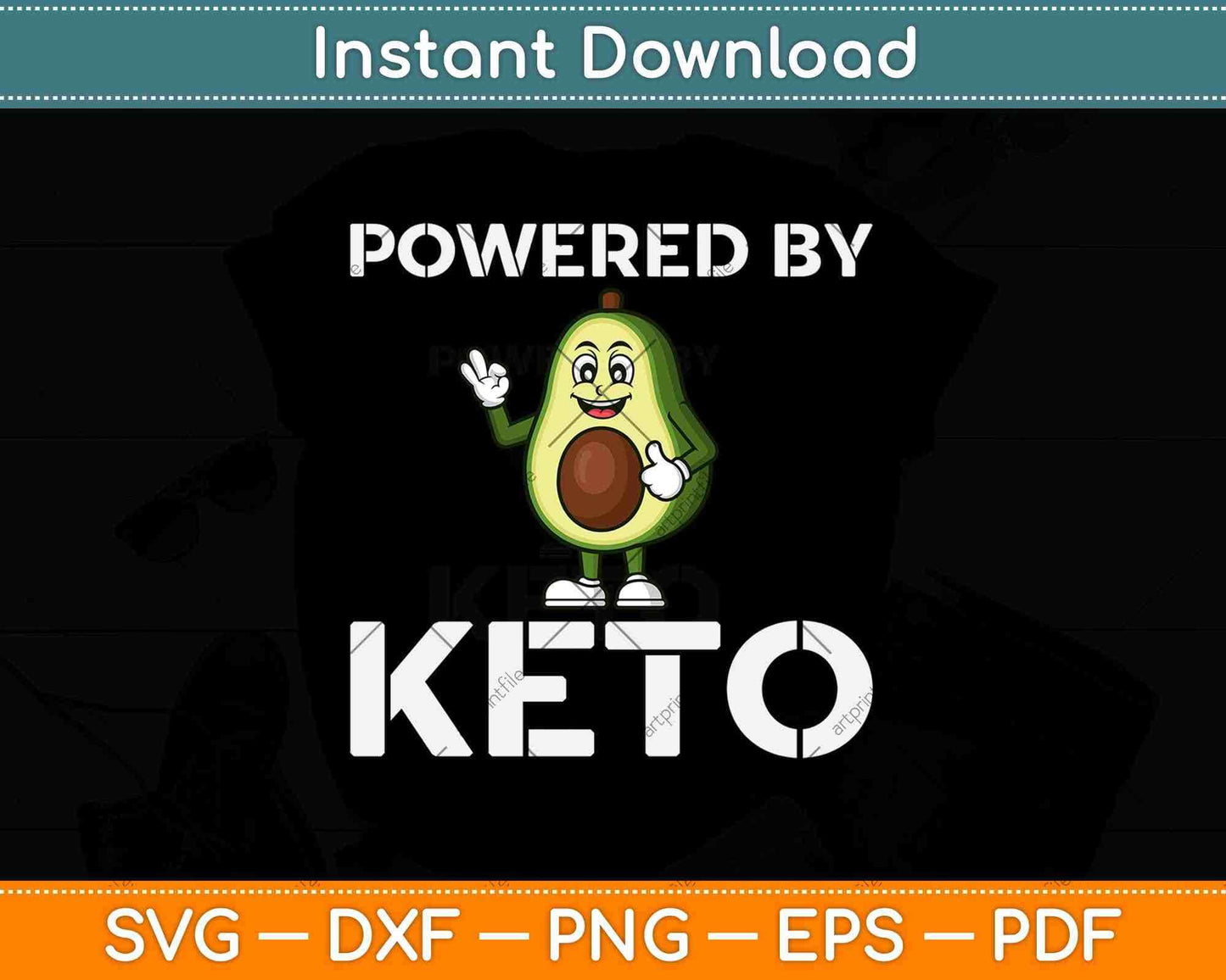 Powered By Keto Funny Diet Ketosis Ketogenic Svg Design Cricut Printable Files