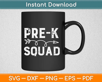 Pre K Squad Svg Design Cricut Printable Cutting Files