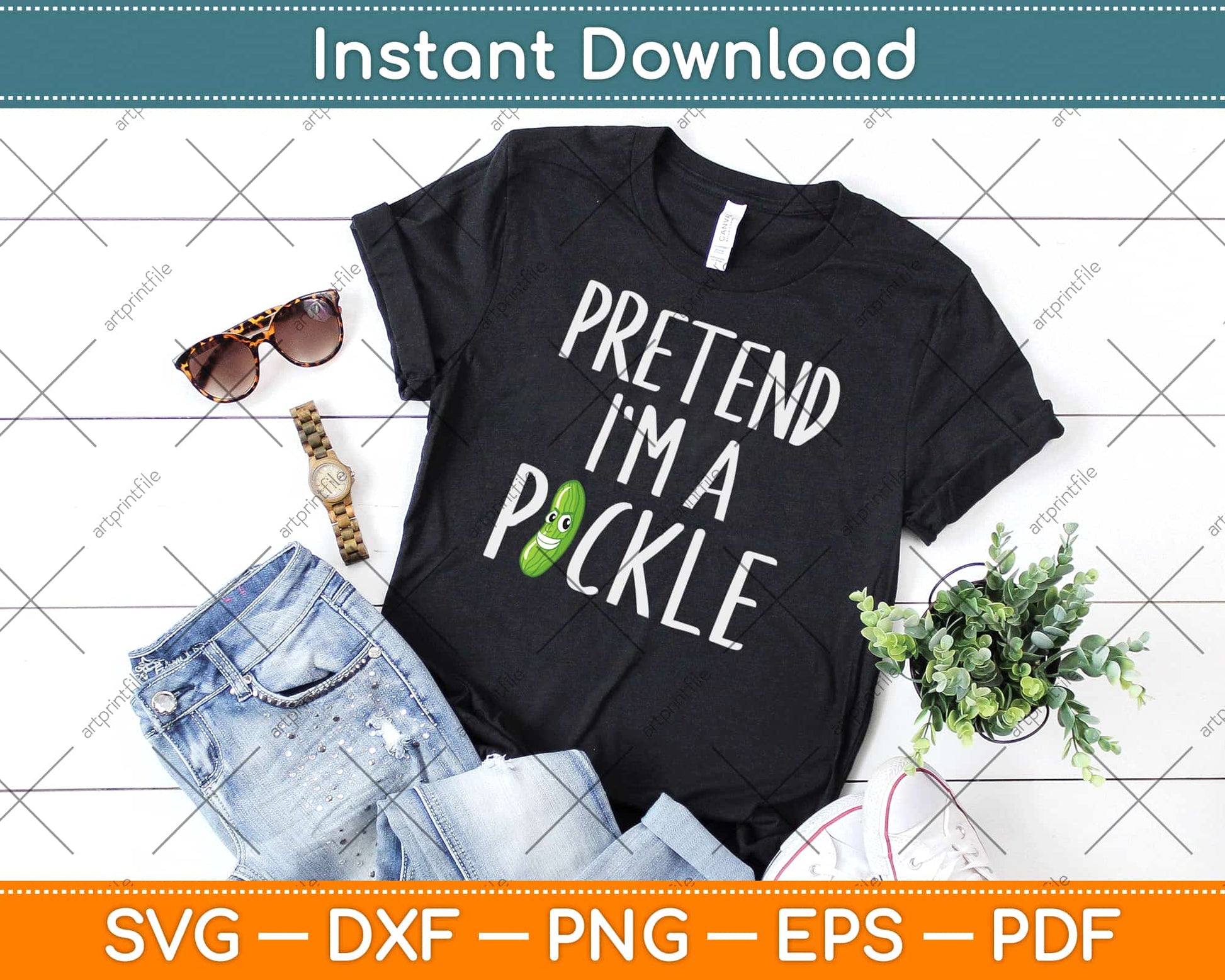 Pretend I'm A Pickle Svg Design Cricut Printable Cutting Files