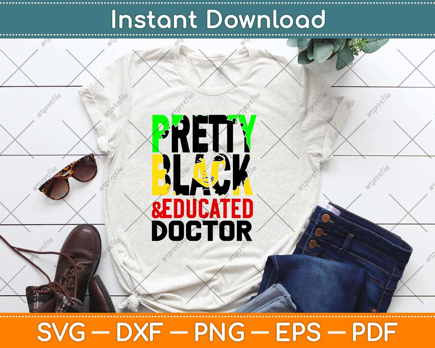Pretty Black Educated Doctor Svg Design Cricut Printable Cutting Files