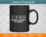 Primary Elements of Humor Science Svg Png Dxf Digital Cutting File