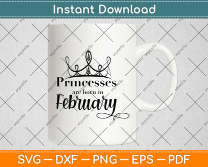 Princesses Are Born In November Birthday Svg Design Cricut Printable Cutting Files