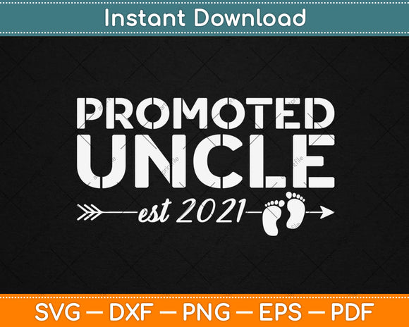 Promoted to Uncle Gifts Est 2020 Best Dad Uncle Svg Design Cutting Files