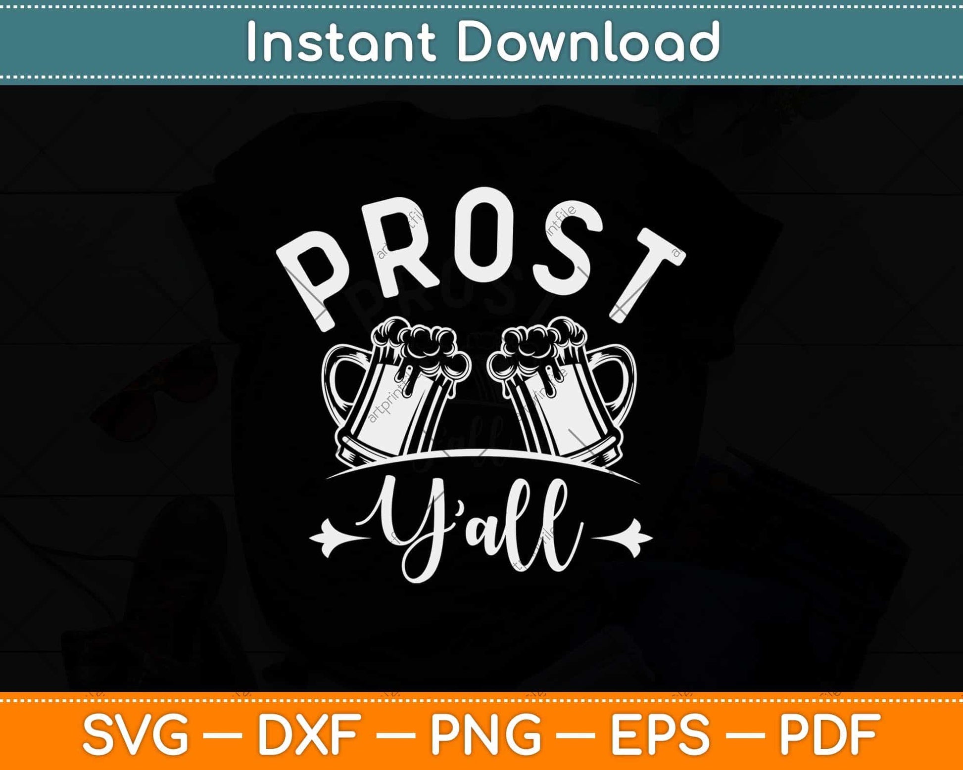 Prost Y'all Oktoberfest Gifts Beer Drinking Oktoberfest Svg Design