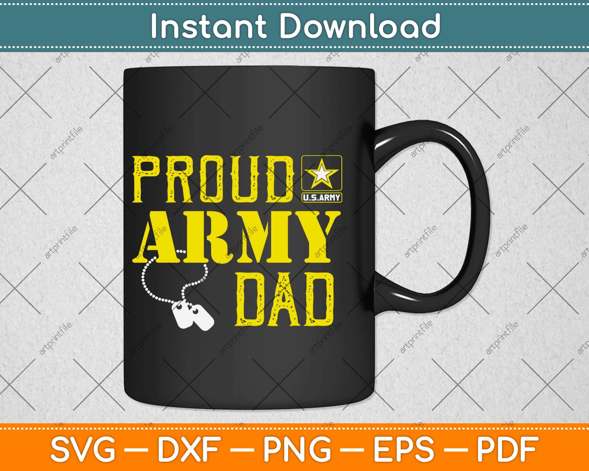 US Army Dad Sticker – 2-Pack Military Decal For Family (Brown, 5" X 3") MR 031