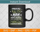 Proud Army Mom I Raised My Heroes Camouflage Svg Design Cricut Cutting Files