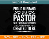 Proud Husband of a pastor Christian Birthday Svg Png Dxf Digital Cutting File