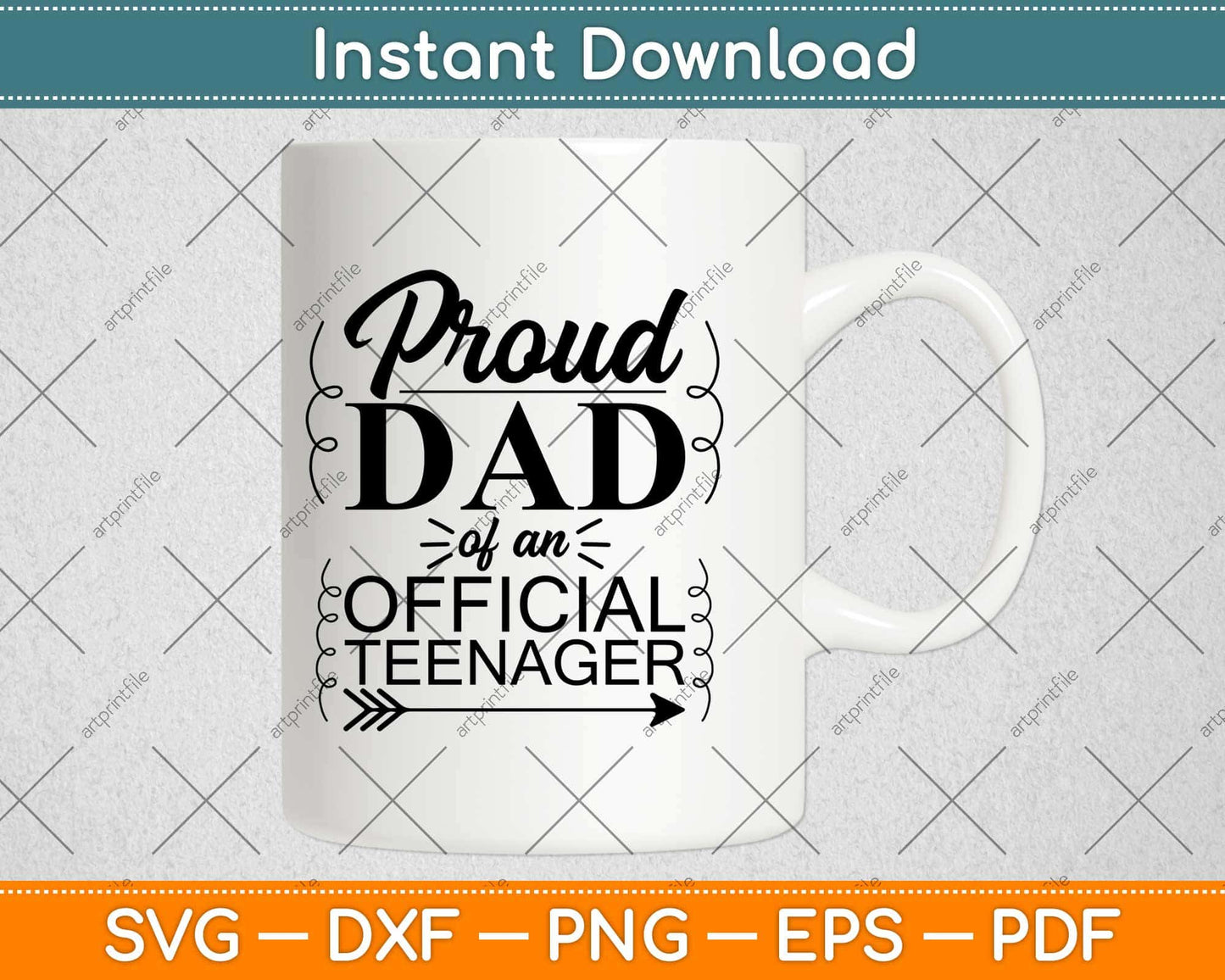 Proud Mom & Dad Of An Official Teenager Svg Design Cricut Printable Cutting Files