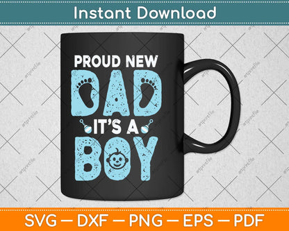 Proud New Dad It Boy Father's Day Funny Svg Png Dxf Digital Cutting File