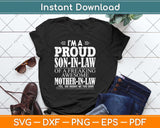 Proud Son In Law Of A Freaking Awesome Mother In Law Svg Png Dxf Cutting File