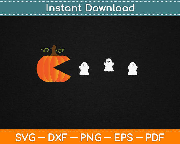 Pumpkin Ghosts Funny Halloween Svg Design Cricut Printable Cutting Files