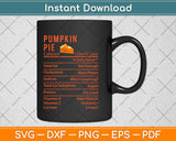 Pumpkin Pie Nutrition Fact Thanksgiving Svg Design Cricut Printable Cutting Files