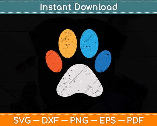 Puppy Dog Paw Print Dog Love Pet Paw Svg Png Dxf Digital Cutting File