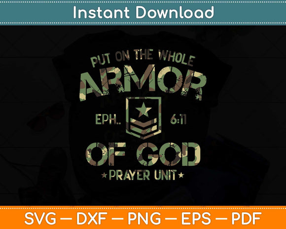 Put On The Whole Armor of God Svg Png Dxf Digital Cutting File