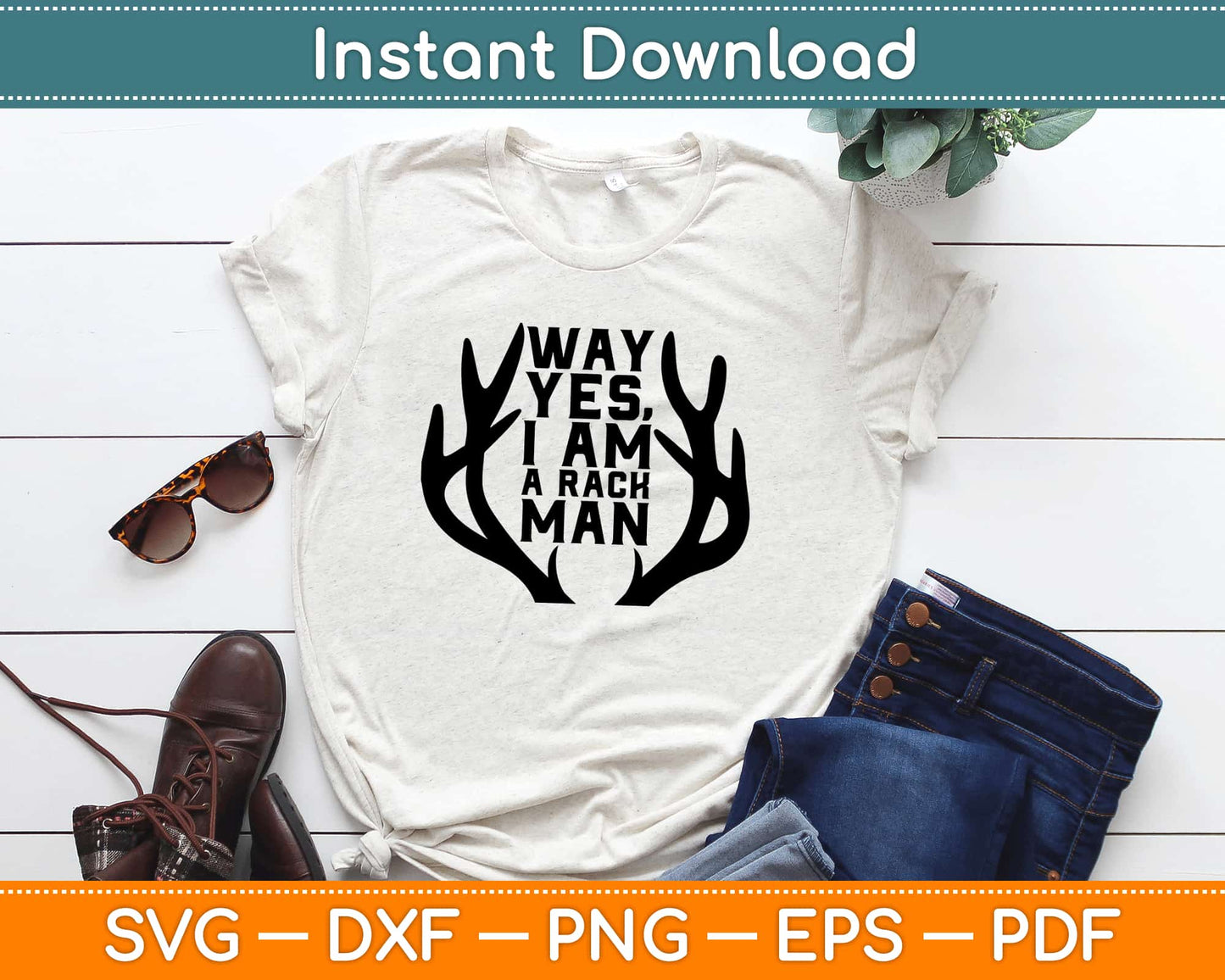 Rack Man Svg, Hunting Svg Design Cricut Printable Cutting Files