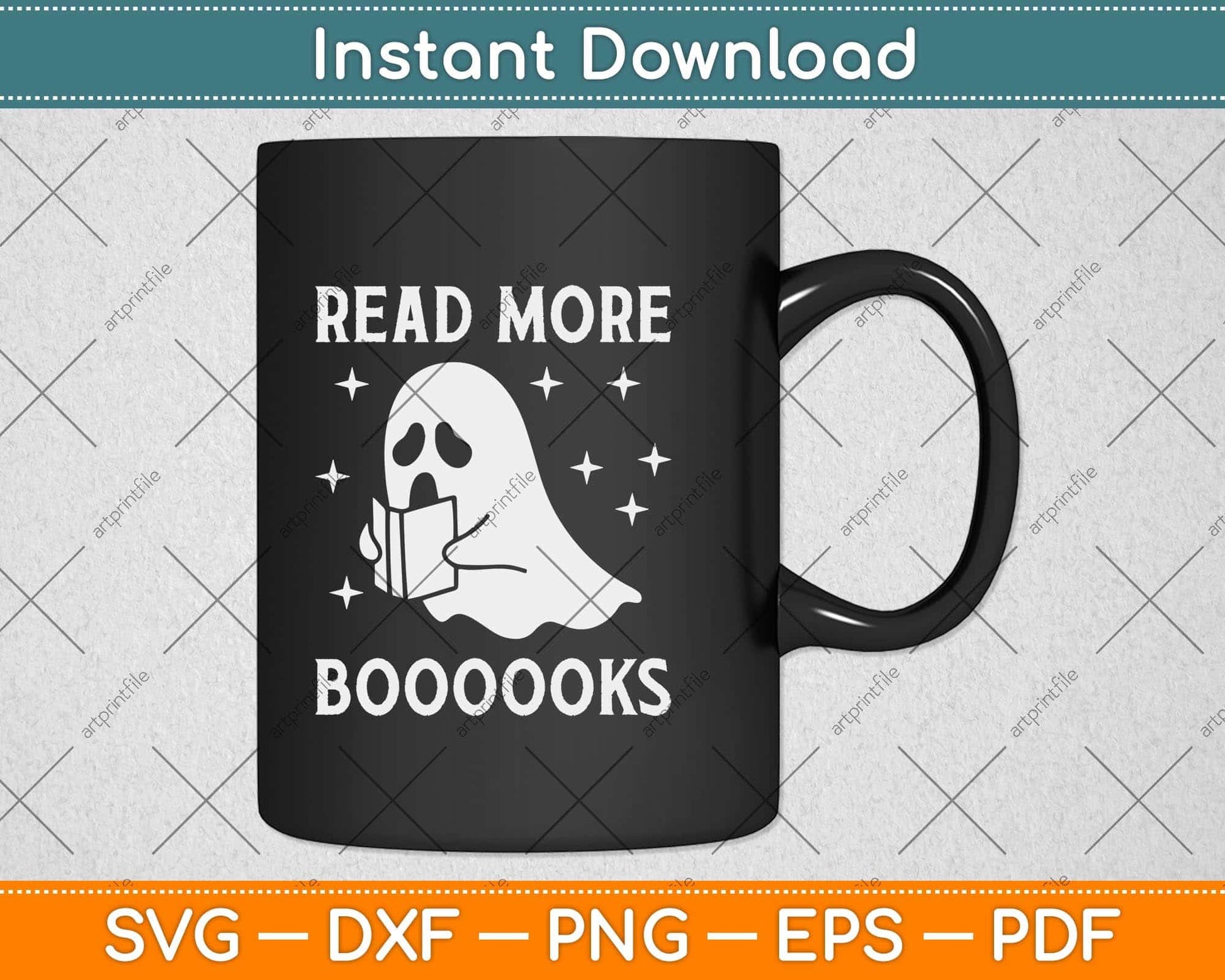 Read More Boooooks Cute Ghost Read More Boooooks Halloween Svg Cutting File