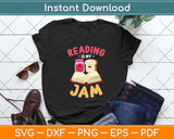 Reading is my jam - Halloween Librarian Library Read Teacher Svg Png Dxf Cutting File