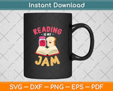 Reading is my jam - Halloween Librarian Library Read Teacher Svg Png Dxf Cutting File