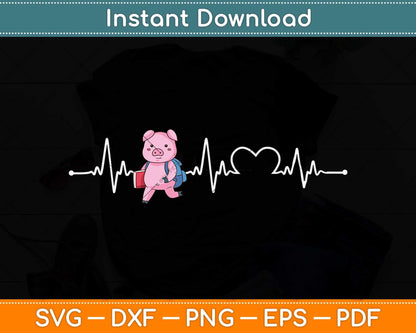 Red Panda Heartbeat Funny Love Animal Svg Png Dxf Digital Cutting File