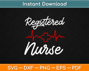 Registered Nurse Svg Design Cricut Printable Cutting Files