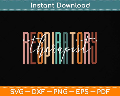 Respiratory Therapist Therapy Lung Doctor Appreciate Svg Png Dxf Digital Cutting File