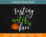 Resting Witch Face Halloween Svg Design Cricut Printable Cutting Files