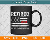 Retired 2022 Vintage American Flag Svg Png Dxf Digital Cutting File