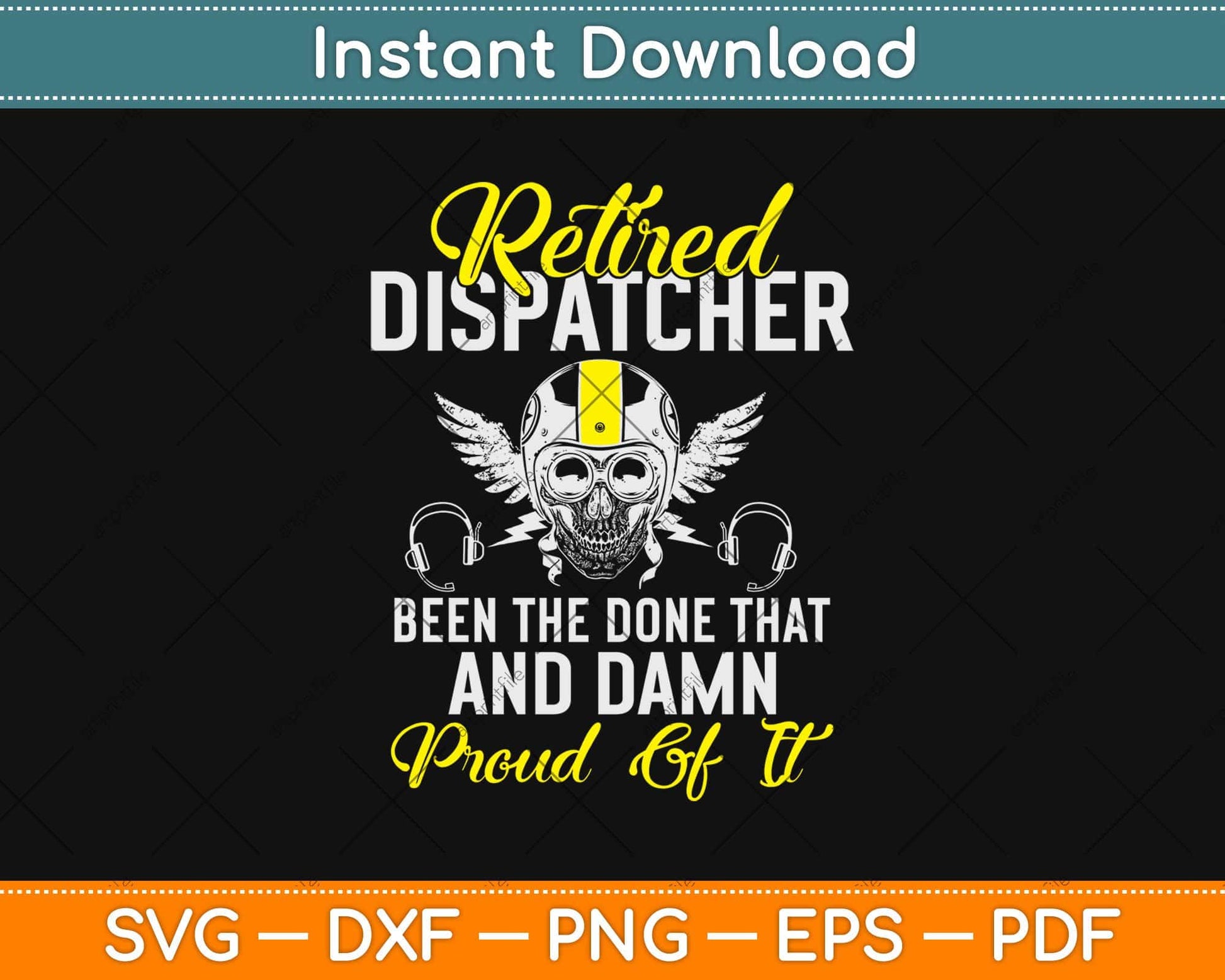 Retired 911 Dispatcher Gifts Damn Proud Of It Svg Design Cricut Printable Cut File