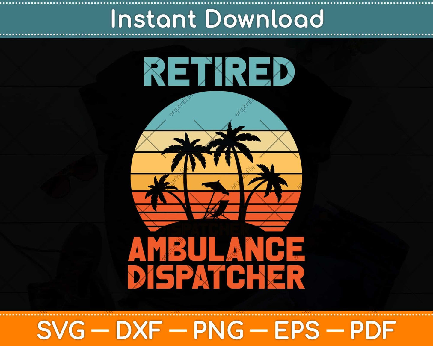 Retired Ambulance Dispatcher Retirement Svg Design Cricut Printable Cutting File