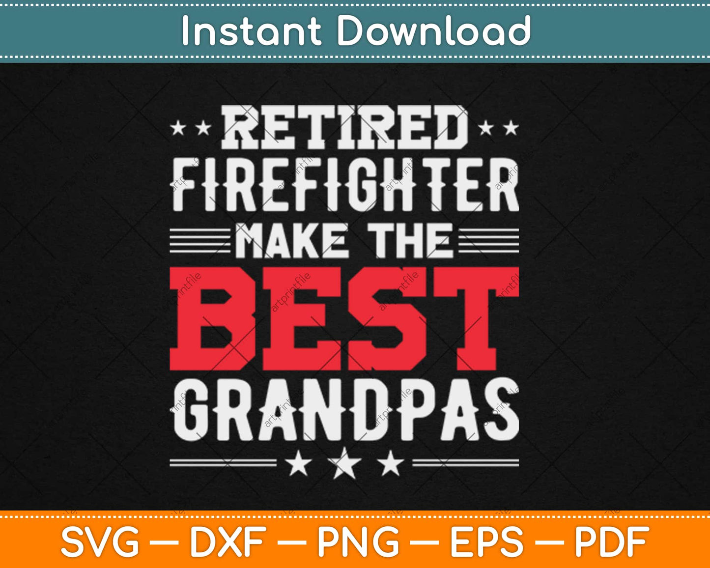 Retired Firefighter Grandpa Fireman Retirement Svg Design Cricut Cutting Files