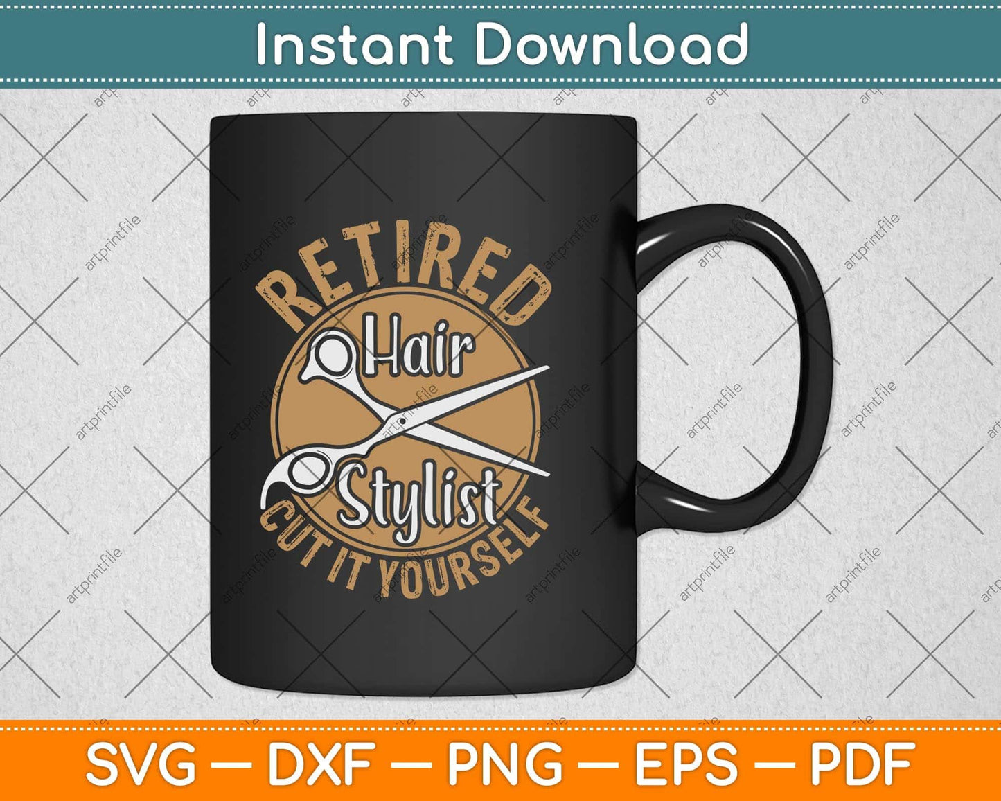 Retired Hair Stylist Hairdresser Retirement Party Funny Svg Png Dxf Digital Cutting File