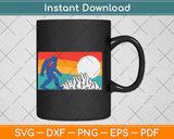 Retro Bigfoot Sun & Mountain State Flag of Colorado Svg Png Dxf Digital Cutting File