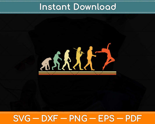 Retro Dancing Evolution Gift For Dancers Svg Design Cricut Printable Cutting File