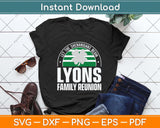 Retro Lyons Family Reunion Funny Irish Svg Png Dxf Digital Cutting File