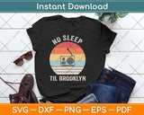 Retro No Sleep Til Brooklyn Gift Old School Portable Stereo Svg Png Dxf Cutting File