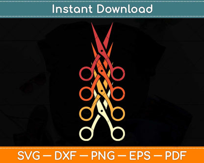 Retro Scissors Hair Stylist Svg Png Dxf Digital Cutting File