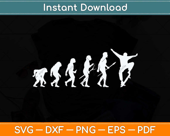 Retro Skating Evolution Svg Png Dxf Digital Cutting File