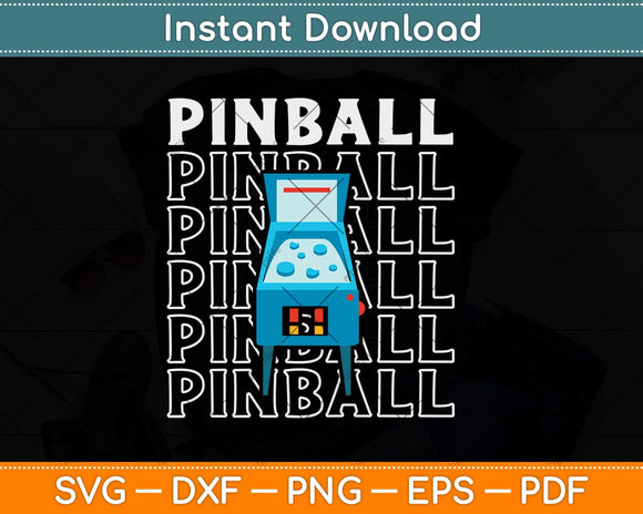 Retro Vintage Arcade Love Pinball Svg Png Dxf Digital Cutting File