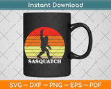 Retro Vintage Bigfoot Sasquatch Samsquanch Svg Png Dxf Digital Cutting File