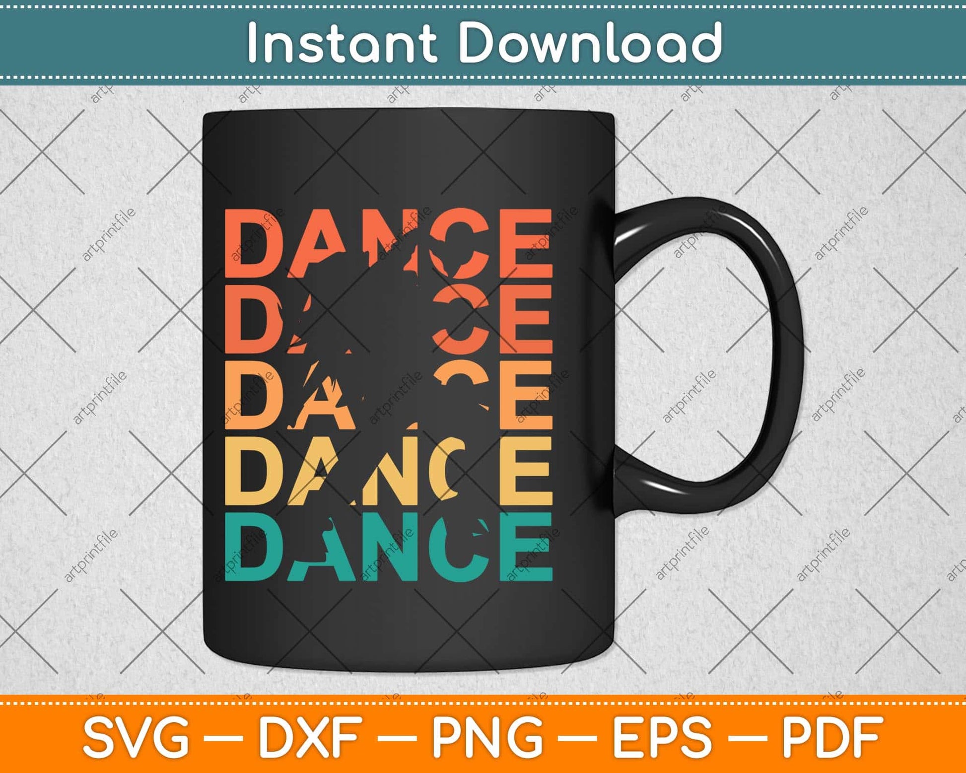 Retro Vintage Dancing Gift For Dancers Svg Design Cricut Printable Cutting File
