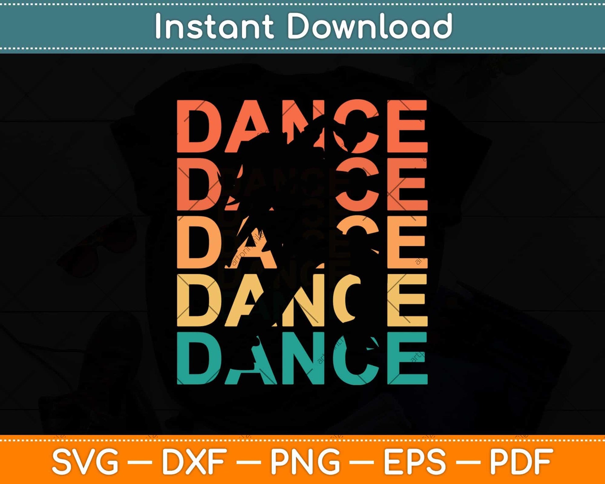 Retro Vintage Dancing Gift For Dancers Svg Design Cricut Printable Cutting File