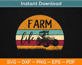 Retro Vintage Farm Life Farming Tractor Family Farmer Svg Png Dxf Eps Cutting File
