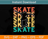 Retro Vintage Skating Gift For Skaters Svg Png Dxf Digital Cutting File