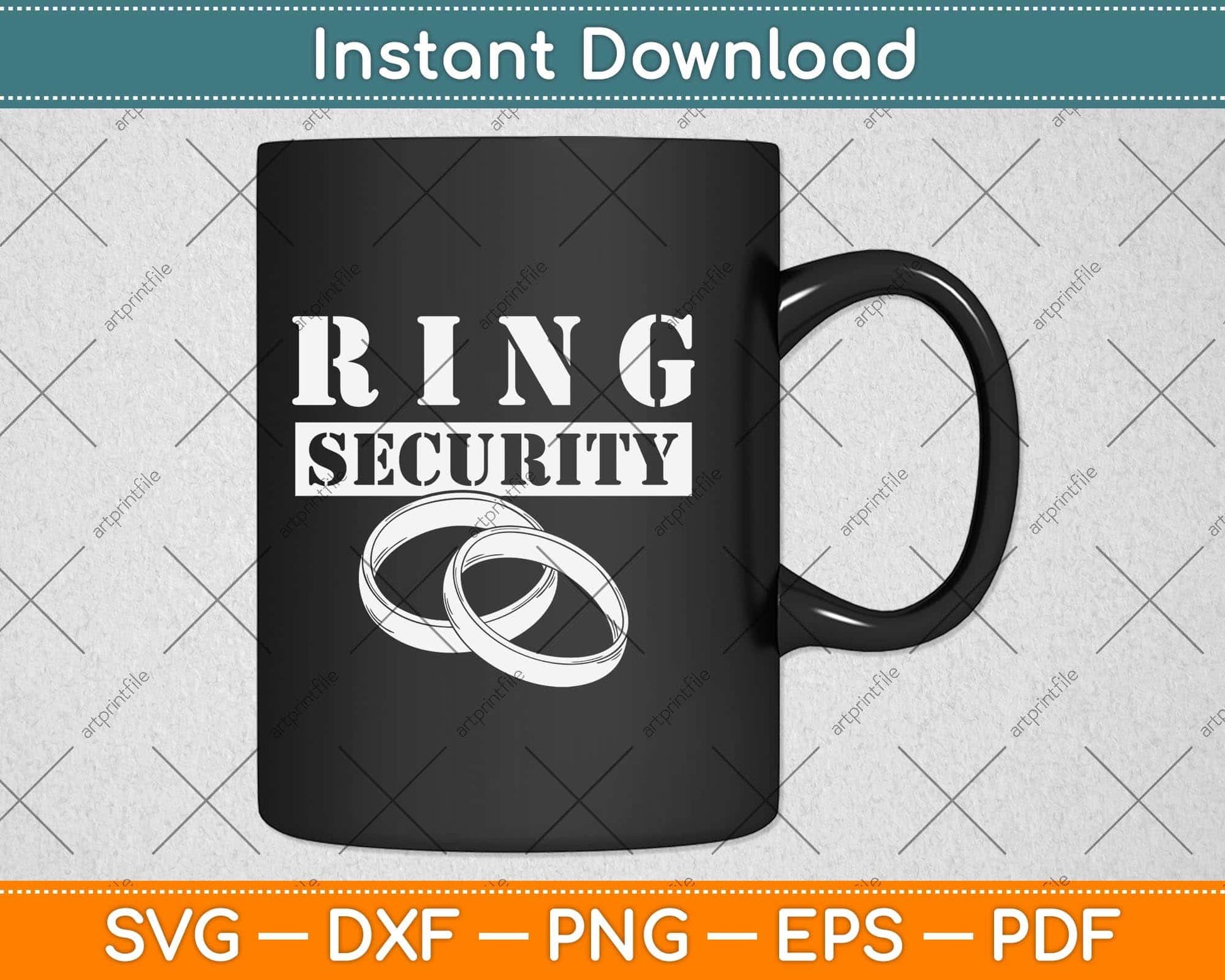 Ring Security Wedding Ring Svg Png Dxf Digital Cutting File