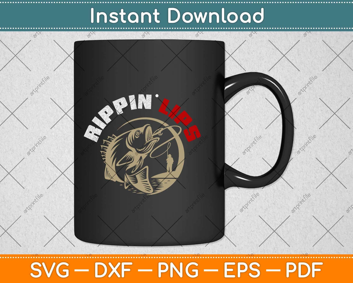 Rippin Lips Bass Fishing Svg Cutting File – artprintfile