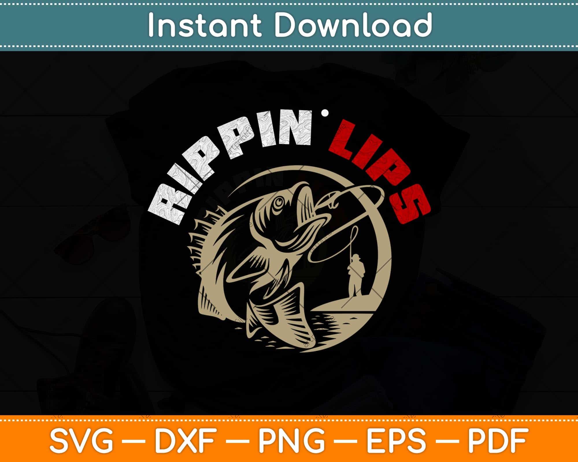 Rippin Lips Bass Fishing Svg Cutting File – artprintfile