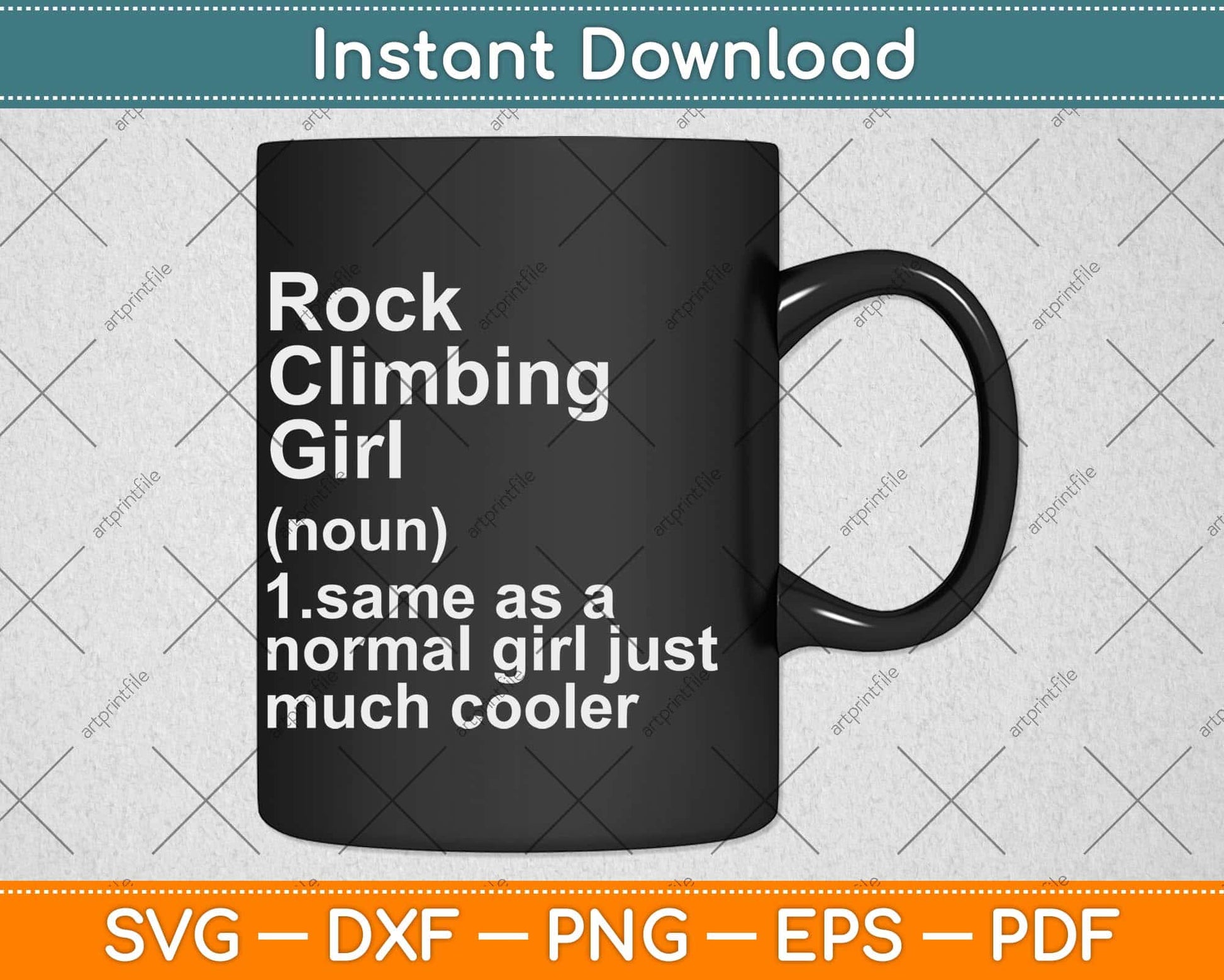 Rock Climbing Girl Definition Funny Sports Svg Png Dxf Digital Cutting File