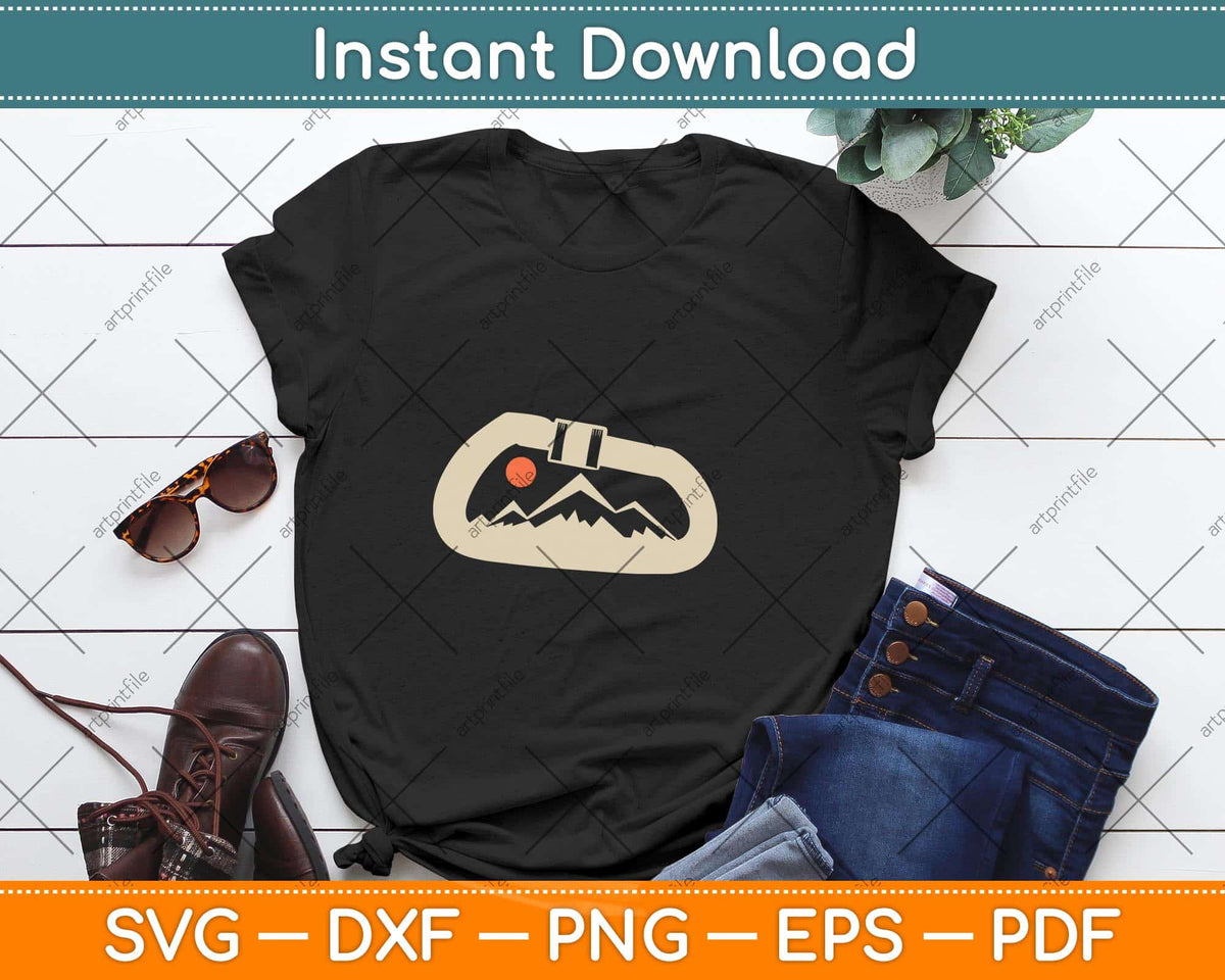 Rock Climbing Hiking Svg Png Dxf Digital Cutting File