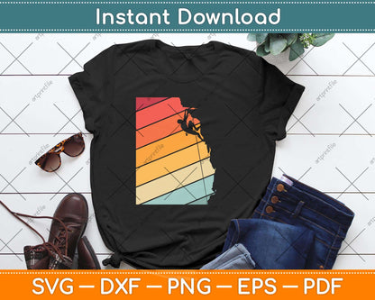 Rock Climbing Retro Style Bouldering Svg Png Dxf Digital Cutting File